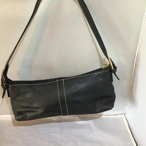 Nice Giani Bernini Black Leather Clutch Shoulder Hand Bag Purse